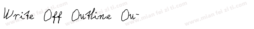 Write Off Outline Ou字体转换